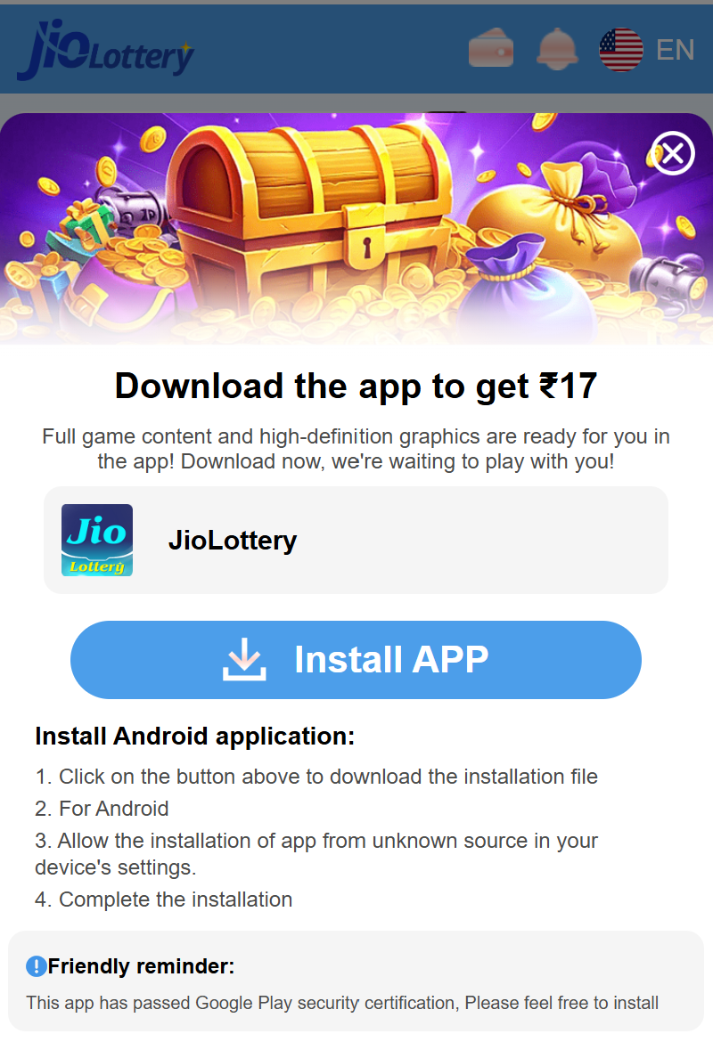 Jio Lottery App Download for Android